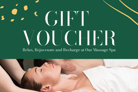 Massage Studio Gift Card Gift Certificate tervezősablon