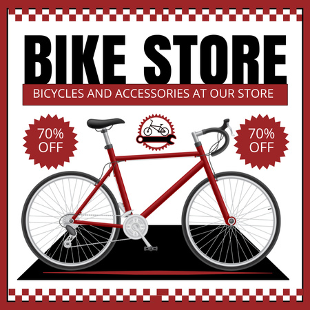 Bicycles and Accessories Store Instagramデザインテンプレート