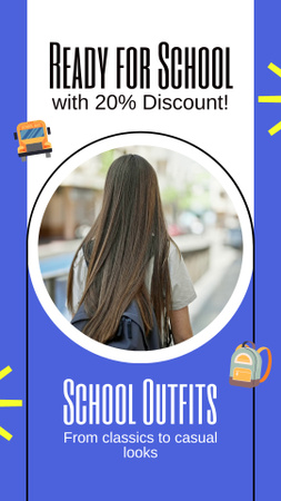 Classic School Outfits Sale Offer Instagram Video Story Design Template