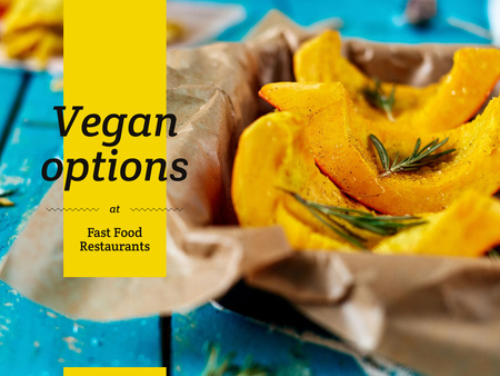 Platilla de diseño Vegan options at Fast food restaurants Presentation