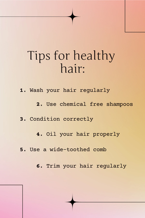 Hair Care Tips Pinterest tervezősablon