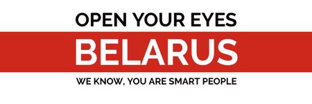 Platilla de diseño Open Your Eyes Belarus Twitter