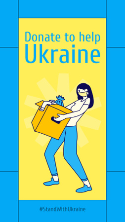 Action Donate to Help of Ukraine Instagram Storyデザインテンプレート