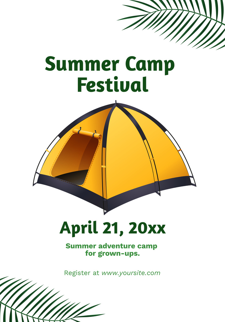 Template di design Summer Camp Festival Poster 28x40in