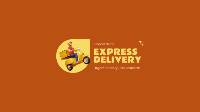 Plantilla de diseño de Urban Courier Deliveries Youtube 
