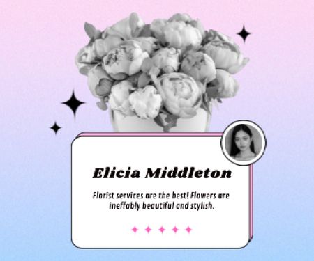 Template di design Customer Review of Flowers Store Large Rectangle
