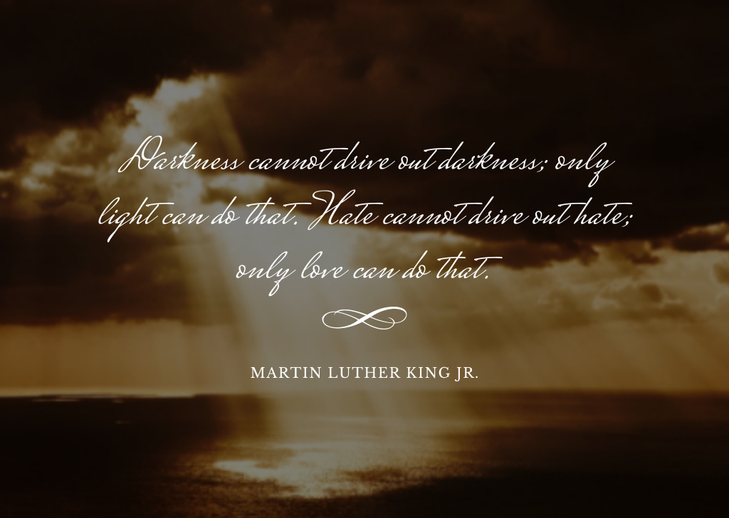 Martin Luther King day with Scenic Sunset Postcard – шаблон для дизайна
