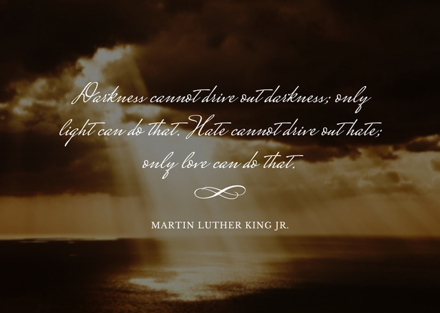 Template di design Martin Luther King day with Scenic Sunset Postcard