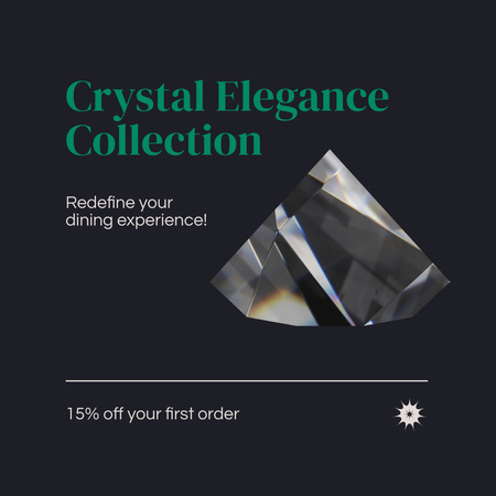 Platilla de diseño Crystal Glassware Sale Animated Post