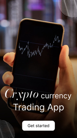 Cryptocurrency Trading App for Smartphones Instagram Video Story Design Template