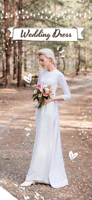 Plantilla de diseño de Wedding Gown Offer with Sophisticated Bride Snapchat Moment Filter 