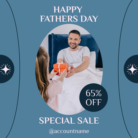 Ontwerpsjabloon van Instagram van Father's Day Discount Offer