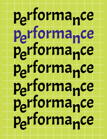 Modèle de visuel Performance announcement on grid background - Flyer 8.5x11in