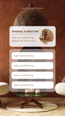 Designvorlage Fragebogen zu Möbeln für Instagram Story