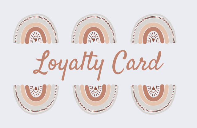 Universal Use Beige Loyalty Business Card 85x55mm – шаблон для дизайна