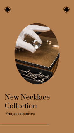 New Necklace Collection Ad  Instagram Story Design Template