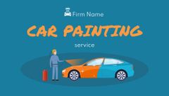 Offer of Car Painting Service on Blue