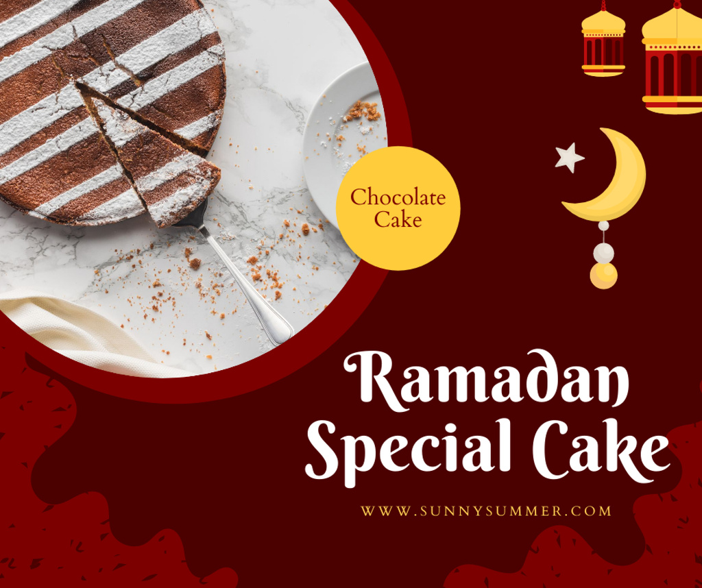 Plantilla de diseño de Tasty Cake Offer on Ramadan Month Facebook 