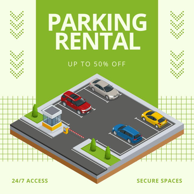 Discount on Outdoor Parking Rental Instagram AD Design Template