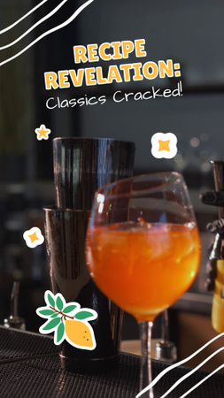 Mixology-taide cocktailien kanssa baarissa TikTok Video Design Template