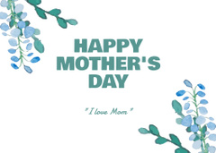 Mother's Day Greeting with Beautiful Floral Illustration