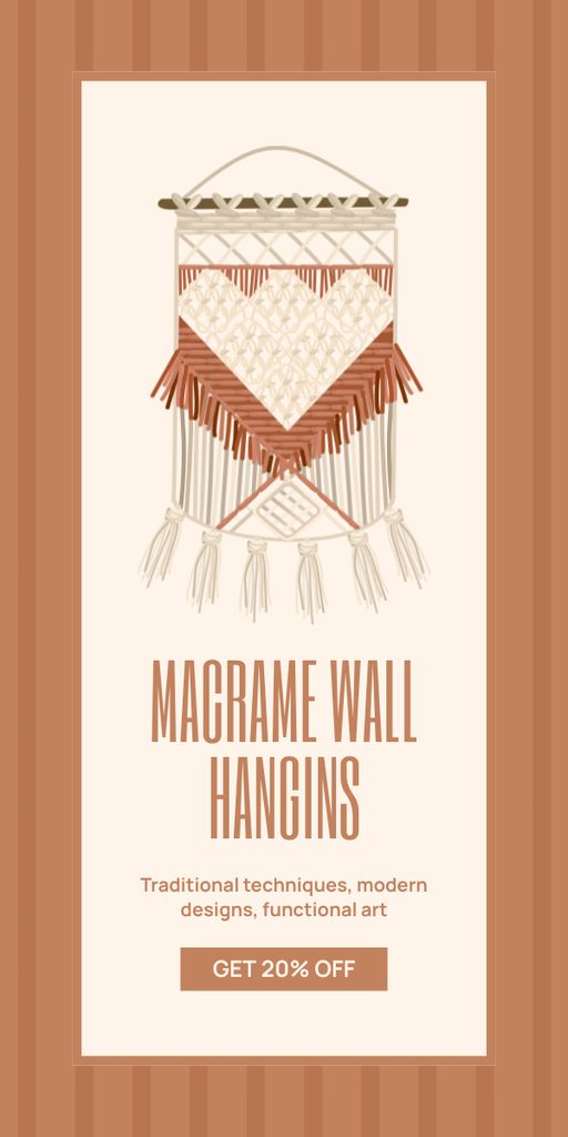 Template di design Macrame Wall Hanging Offer with Discount Graphic