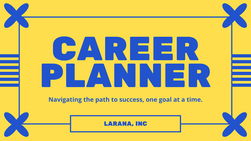 Template di design Structured Career Planner With Navigation And Tips Presentation Wide