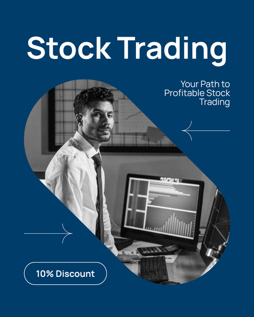 Template di design Offer Selling Shares on Stock Market at Discount Instagram Post Vertical