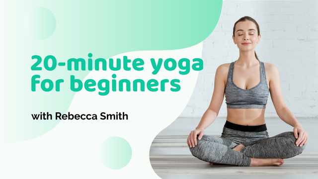 Designvorlage Yoga for Beginners Offer für Youtube Thumbnail