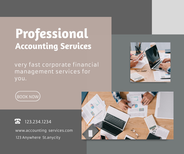 Designvorlage Professional Accounting Services Ad für Facebook
