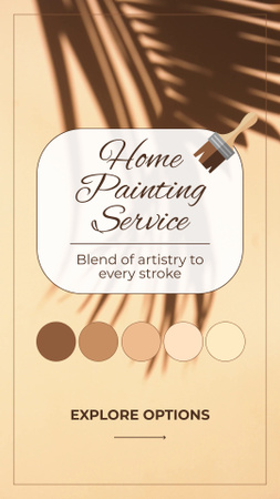 Designvorlage Professioneller Malerservice für zu Hause mit Slogan für Instagram Video Story