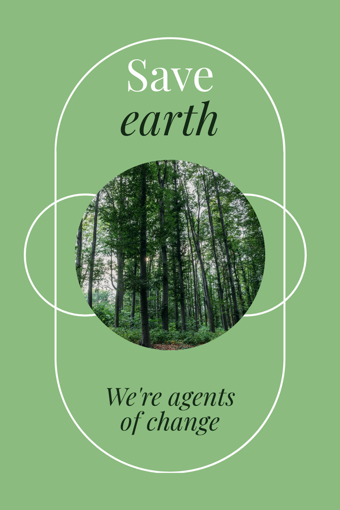 Call for Save the Earth Pinterest Design Template