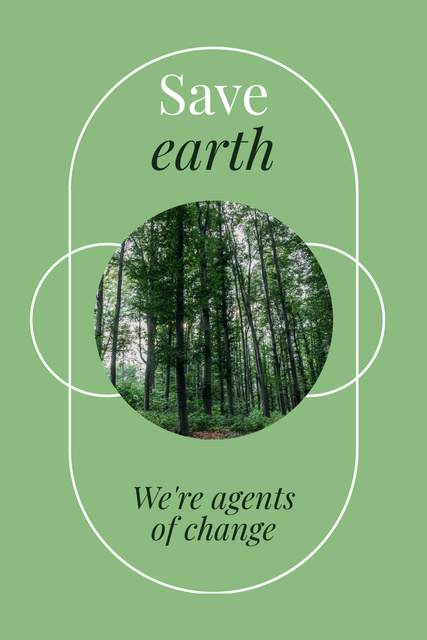 Template di design Call for Save the Earth Pinterest