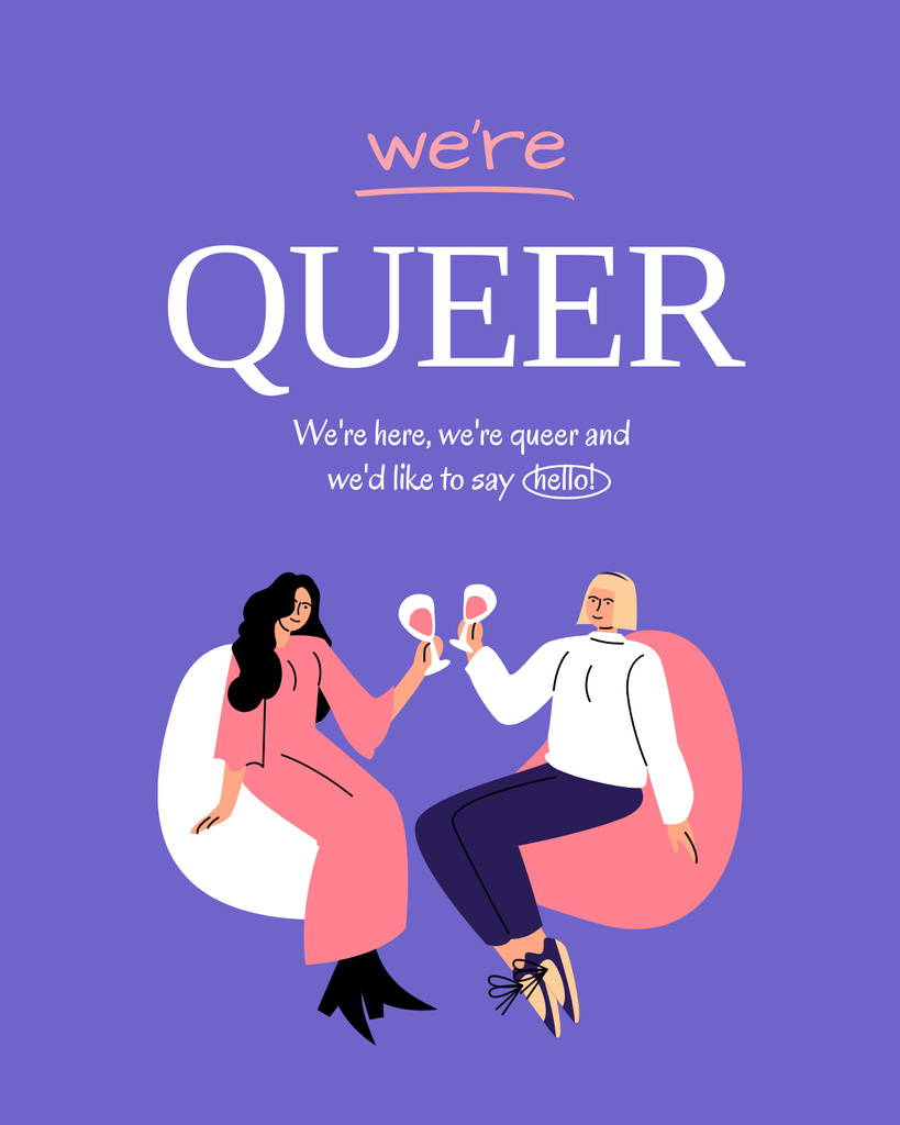 Awareness of Tolerance to Queer People Poster 16x20in Design Template