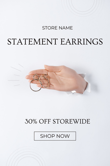 Statement Earrings for Women Pinterest Design Template