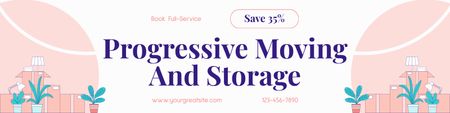 Offer of Progressive Moving & Storage Services Twitter Design Template