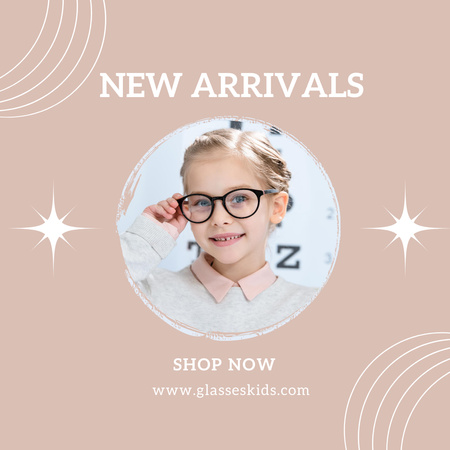 New Arrival Children's Glasses Instagram Design Template