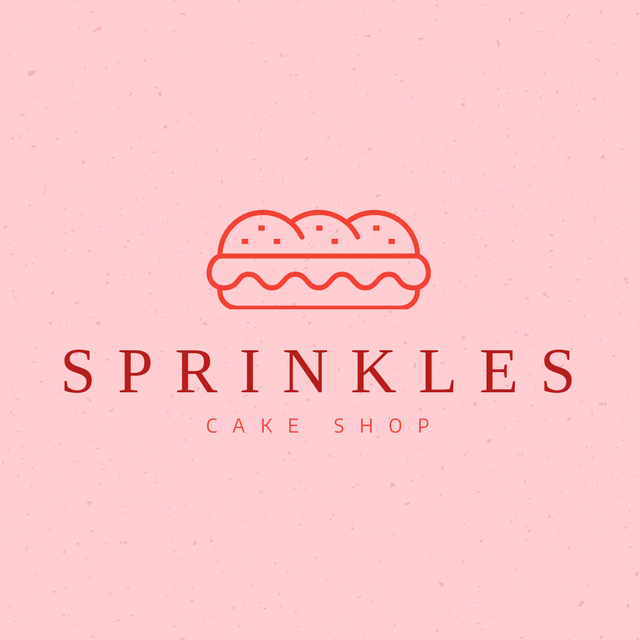 Captivating Pink Bakery Ad Logo 1080x1080px – шаблон для дизайна