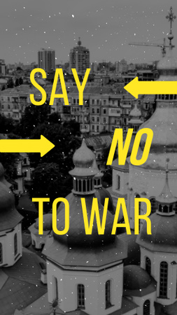 Plantilla de diseño de decir no a la guerra Instagram Story 