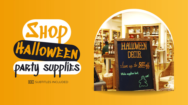 Creepy Halloween Party Supplies And Decor With Discounts Full HD video Šablona návrhu
