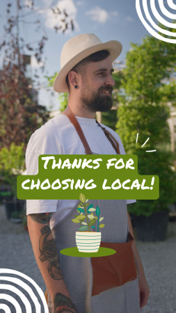 Ontwerpsjabloon van TikTok Video van Dankbaarheid voor het kiezen van een lokaal bloemenbedrijf