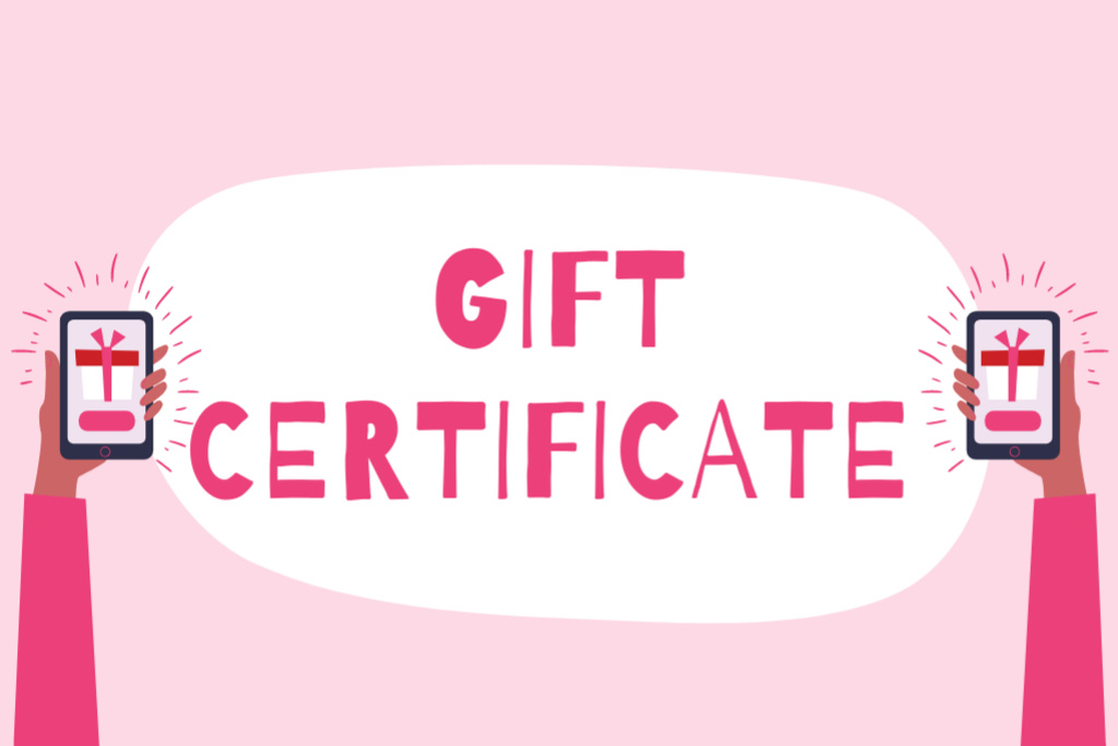 Ontwerpsjabloon van Gift Certificate van Special Offer with Gift on Screen