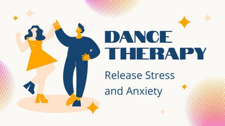 Dance Therapy Invitation with Illustration of Couple Youtube Thumbnail Design Template