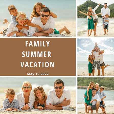 Template di design Happy Family on Summer Vacation Instagram