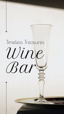 Витончена реклама винного бару з крилатою фразою TikTok Video – шаблон для дизайну