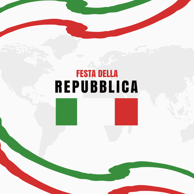 Festa della Repubblica Celebration Announcement Instagram Πρότυπο σχεδίασης