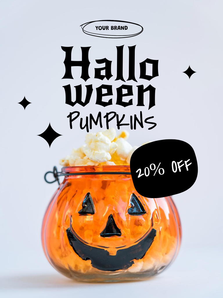Halloween Pumpkins Ad Poster US Πρότυπο σχεδίασης