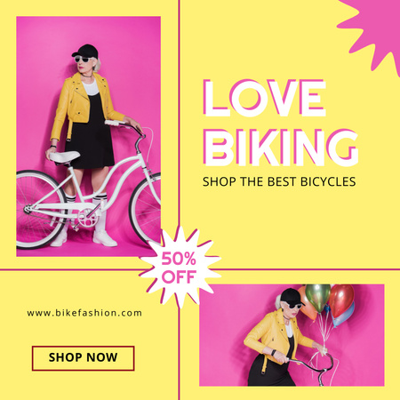 Bike Shop Promóció Instagram tervezősablon