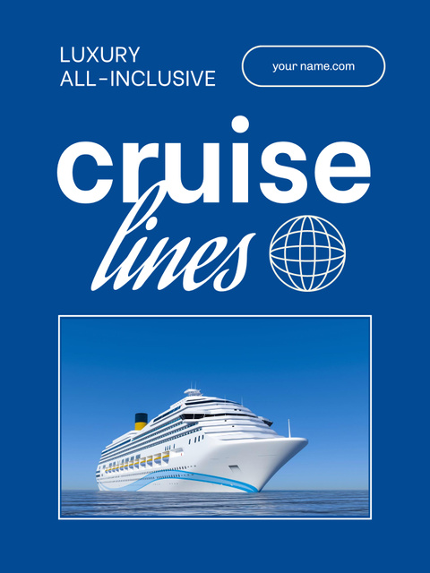 Cruise Trips Invitation Poster US Tasarım Şablonu