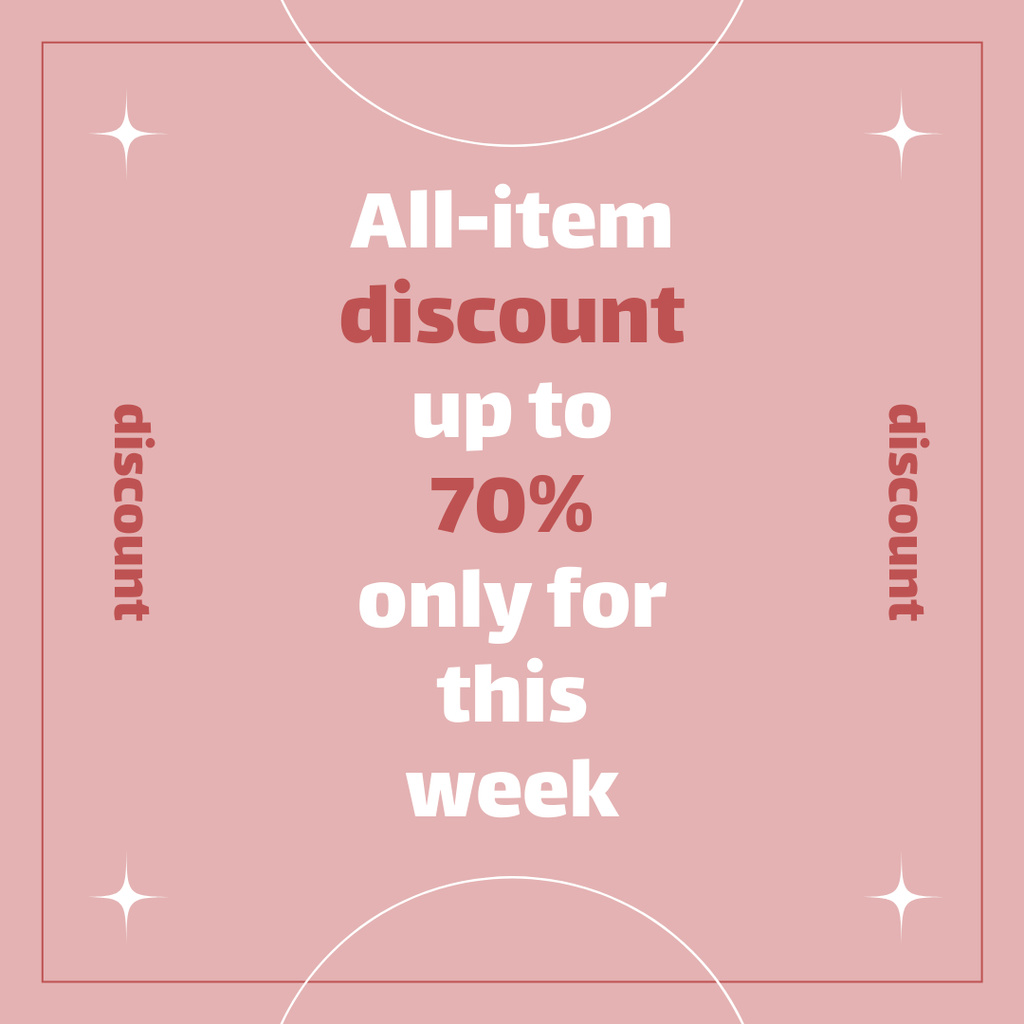 Discount on all Items Instagram tervezősablon
